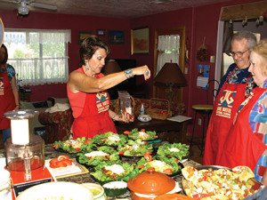 Jane Butel teaches weekend classes in Southwestern cooking from her home north of Albuquerque.