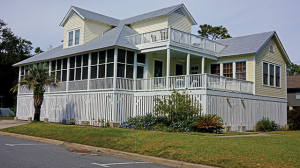 Raised cottages are signature historical Tybee Island dwellings.