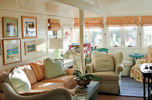 Bright, airy interior of Mermaid Cottage. Photo by Beth Bryan.