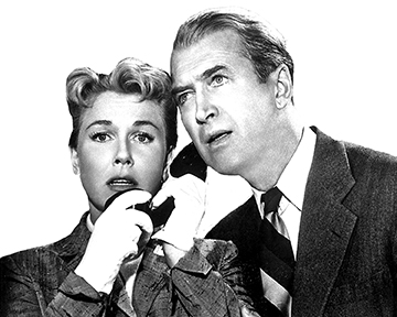 Doris Day with Jimmy Stewart in "The Man Who Knew Too Much." courtesy Paramount pictures