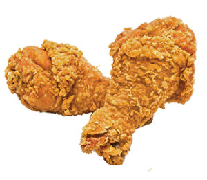 40661528 - fried chicken on white background