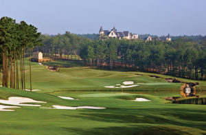 Birmingham, AL Renaissance - Ross Bridge Resort & Spa Robert Trent Jones Golf Trail Just outside Birmingham, located a few miles from Oxmoor Valley, is the Trail's only single course facility. Measuring 8,184 yards, the stadium-style course offers spectacular views and a "big-shouldered, muscular" layout. It's not for the weak at heart. The course is now the host site of the annual Regions Charity Classic, a Champions Tour event each May.