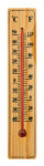 23996768 - wooden thermometer with maximum temperature isolated on white with clipping path global warming concept